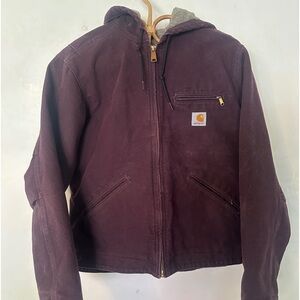 Carharrt Women's Sherpa Hooded Lined Jacket Plum Size Small